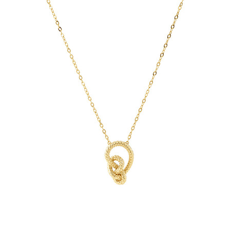 Mini Knot Rope Necklace in 10ct Yellow Gold Mini Knot Rope Necklace in 10ct Yellow Gold