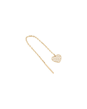 Heart Threader Earrings in 10kt Yellow Gold Heart Threader Earrings in 10kt Yellow Gold