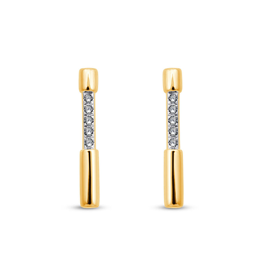Gold stud bar earrings clearance