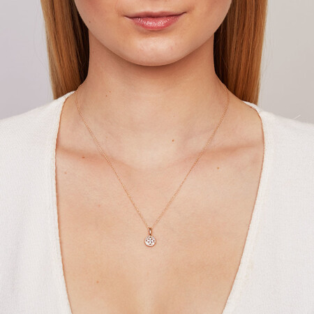 Pendant with 0.18 Carat TW of Diamonds in 10ct Yellow Gold Pendant with 0.18 Carat TW of Diamonds in 10ct Yellow Gold