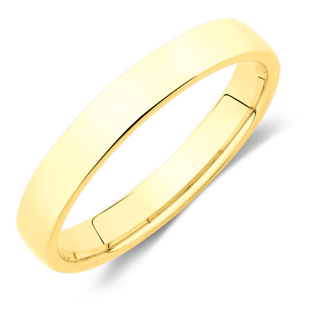 Half Round Wedding Band in 10ct Yellow Gold Half Round Wedding Band in 10ct Yellow Gold