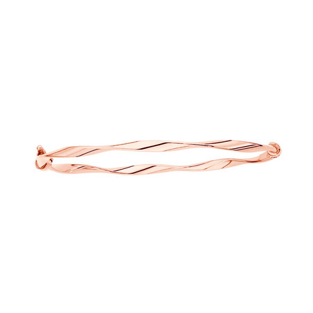 Twist Bangle in 10ct Rose Gold