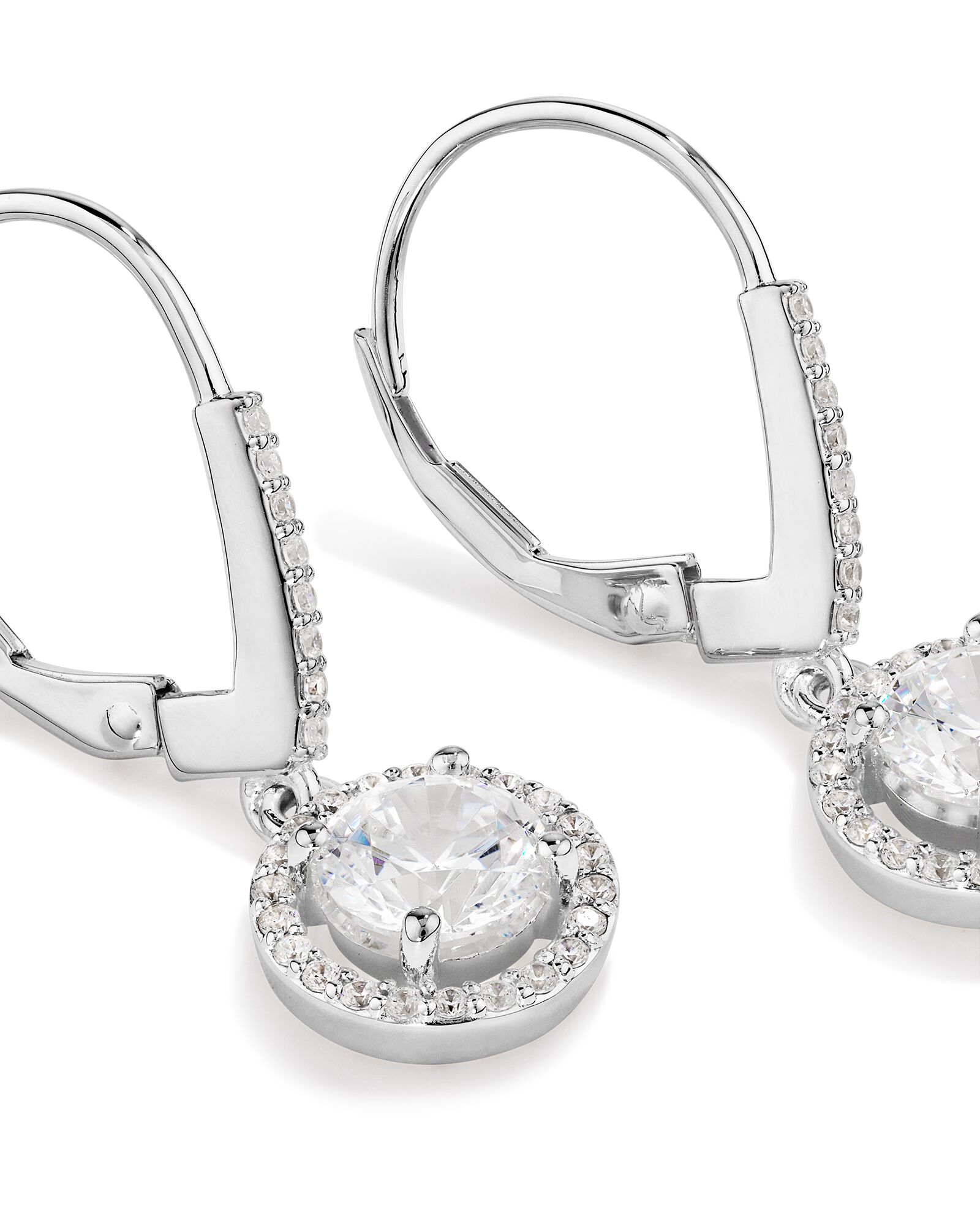 Halo drop earrings outlet