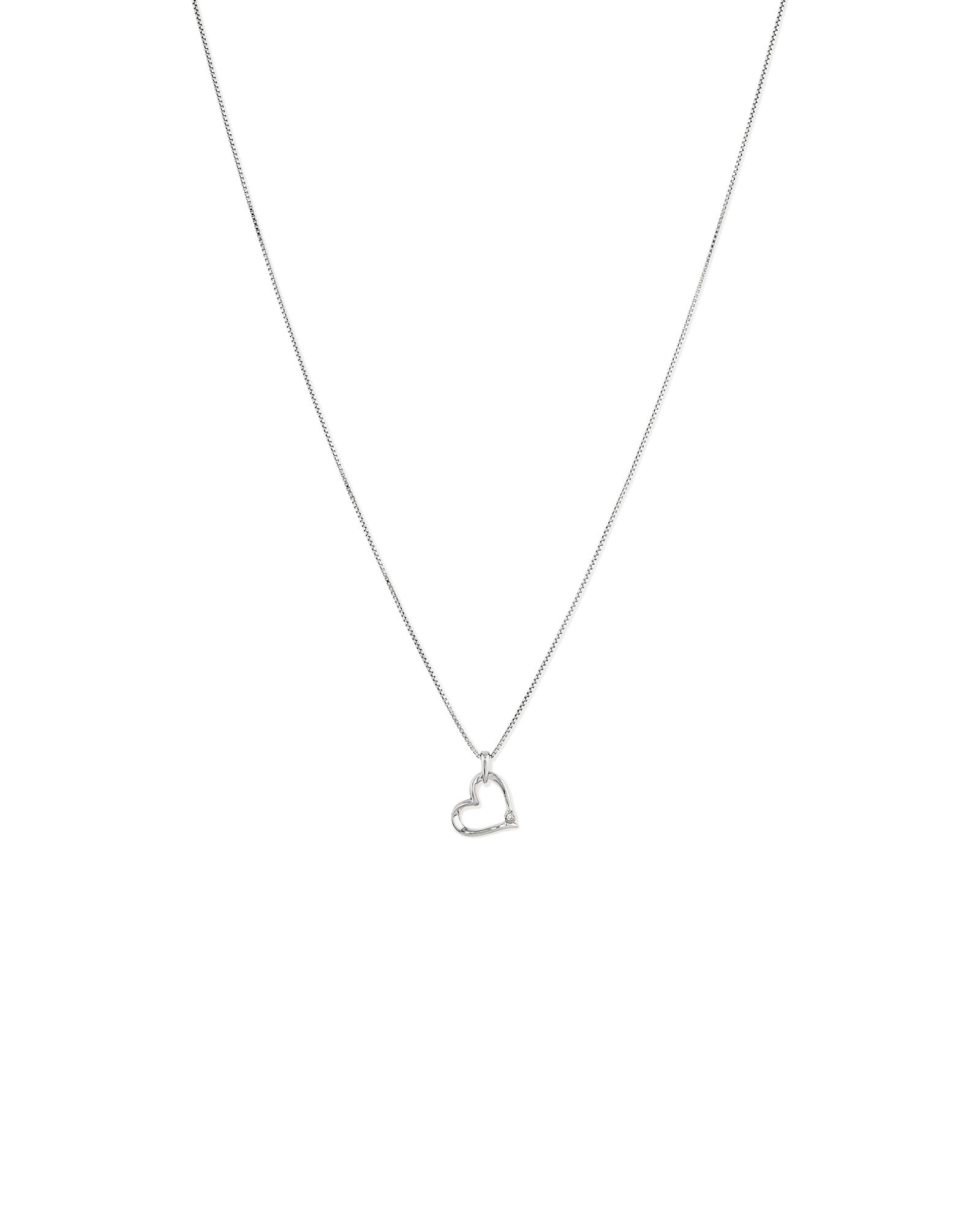 Heart Pendant with a Diamond in 