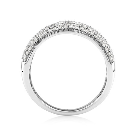 Diamond Pave Ring with 1.00 Carat TW Diamond in 10ct White Gold Diamond Pave Ring with 1.00 Carat TW Diamond in 10ct White Gold