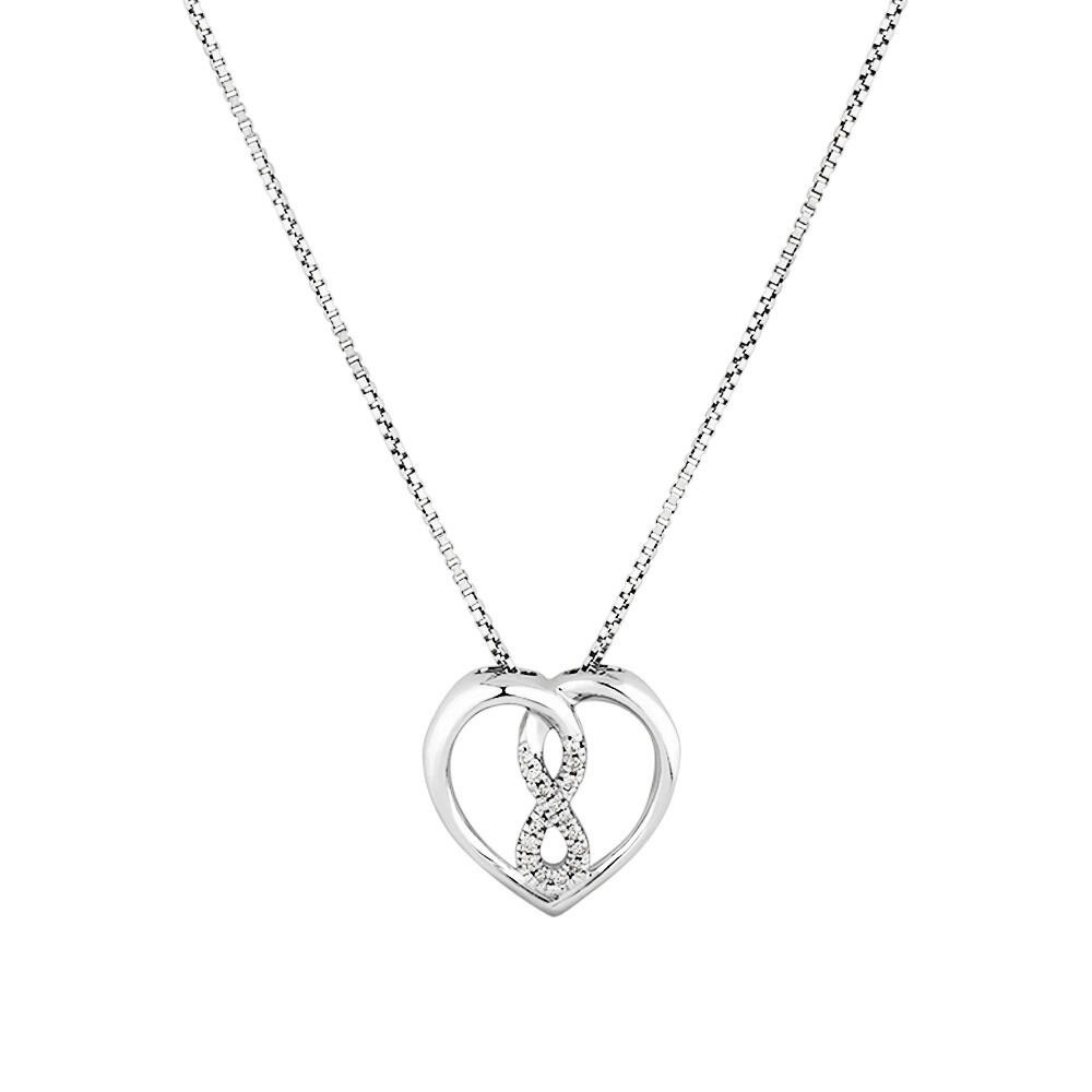 Mini Infinitas Pendant with Diamonds in Sterling Silver
