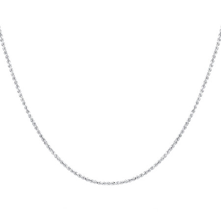 50cm (20") 1.5mm-2mm Width Rope Chain in Sterling Silver