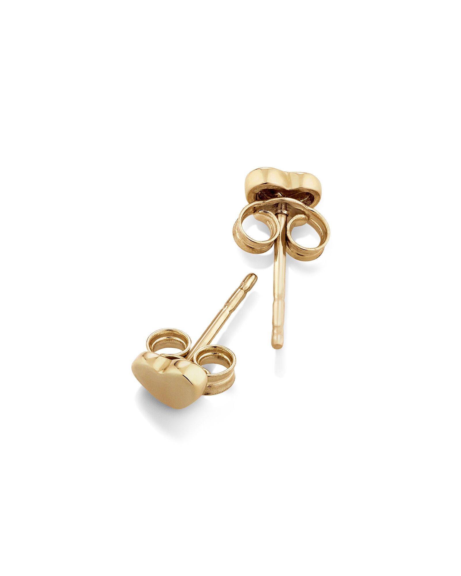9ct Yellow Gold Heart Stud Earrings - A Timeless & Elegant Gift