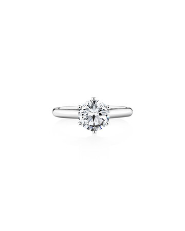 Certified Solitaire Engagement Ring with A 1 1/2 Carat TW Diamond in 18ct White Gold Certified Solitaire Engagement Ring with A 1 1/2 Carat TW Diamond in 18ct White Gold