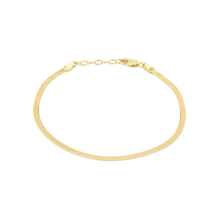 Herringbone Bracelet in 10kt Yellow Gold