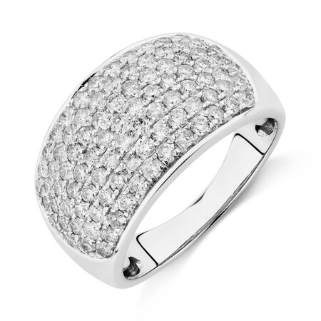 Ring with 1.5 Carat TW of Diamonds in 10ct White Gold