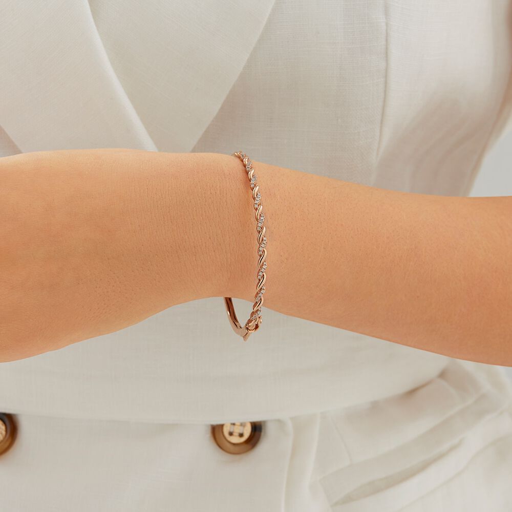 Rose gold bangle best sale michael hill