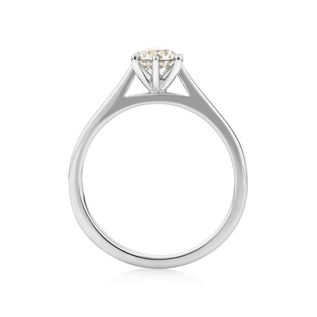 Solitaire Engagement Ring With a 0.60 Carat TW Diamond in 10kt White Gold Solitaire Engagement Ring With a 0.60 Carat TW Diamond in 10kt White Gold
