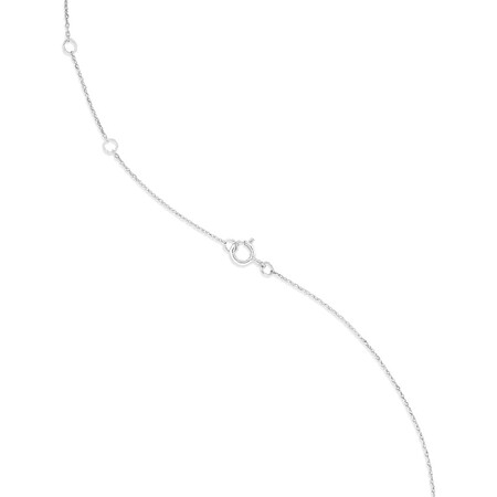 Half Moon Pendant With Diamonds In 10kt White Gold Half Moon Pendant With Diamonds In 10kt White Gold
