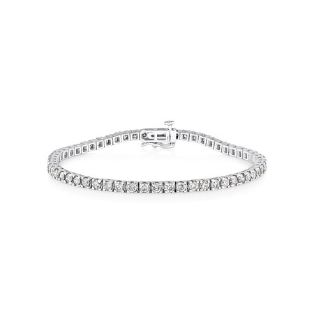 Tennis Bracelet with 4 Carat TW of Diamonds in 10ct White Gold Tennis Bracelet with 4 Carat TW of Diamonds in 10ct White Gold