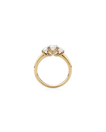 Three Stone Engagement Ring with 1 Carat TW of Diamonds in 14kt Yellow Gold Three Stone Engagement Ring with 1 Carat TW of Diamonds in 14kt Yellow Gold