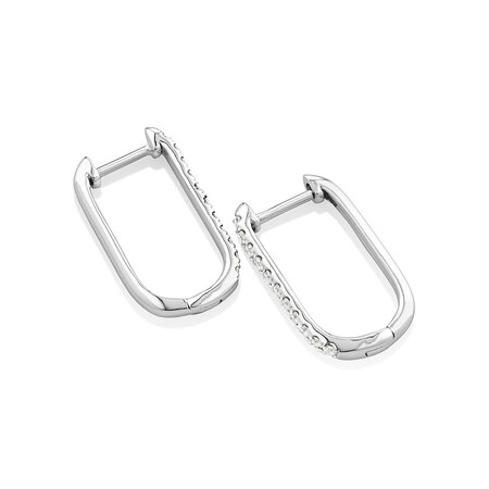 Huggies with 0.22 Carat TW of Diamonds in 10kt White Gold Huggies with 0.22 Carat TW of Diamonds in 10kt White Gold