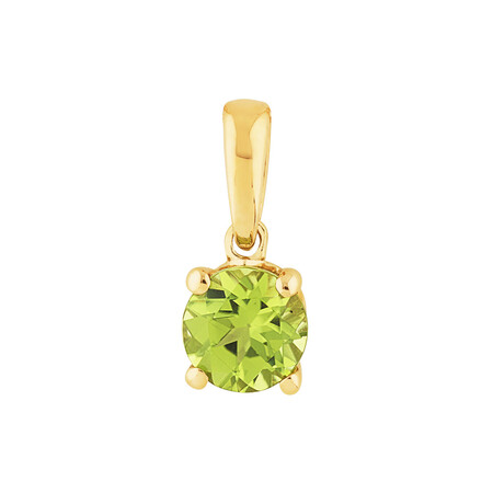 Pendant with Peridot in 10kt Yellow Gold Pendant with Peridot in 10kt Yellow Gold