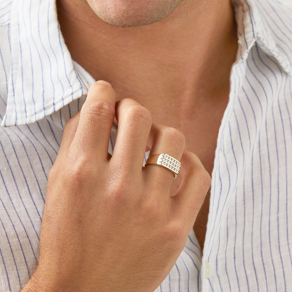 Gold plus hot sale diamond ring