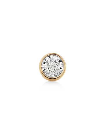 Men's Stud Earring with 0.18 Carat TW of Diamonds In 10ct Yellow Gold Men's Stud Earring with 0.18 Carat TW of Diamonds In 10ct Yellow Gold