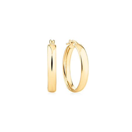 23mm Round Hoop Earring in 10kt Yellow Gold