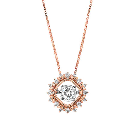 Everlight Fancy Pendant with 0.33 Carat TW of Diamonds in 10kt Rose & White Gold