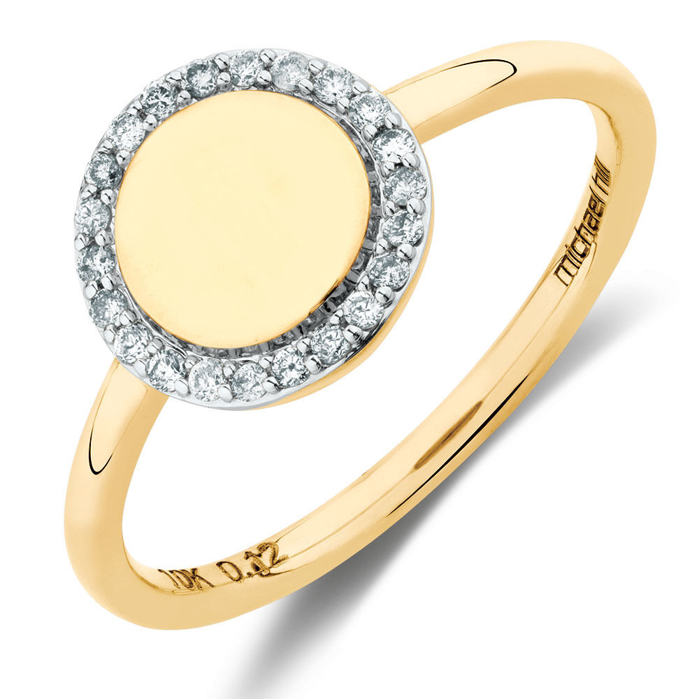 Michael Hill Gold Signet Ring 2024 www.alhudapk