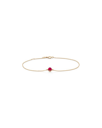 19cm (7.5") Bracelet with Ruby in 10kt Yellow Gold 19cm (7.5") Bracelet with Ruby in 10kt Yellow Gold