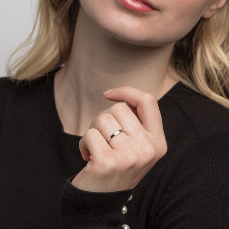 High Domed Wedding Band in 14kt White Gold High Domed Wedding Band in 14kt White Gold