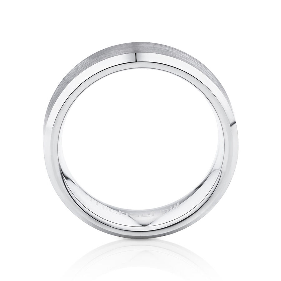 Men's Ring in Grey Sapphire Tungsten