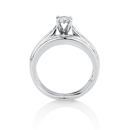 Bridal Set with 1/2 Carat TW of Diamonds in 10kt White Gold Bridal Set with 1/2 Carat TW of Diamonds in 10kt White Gold