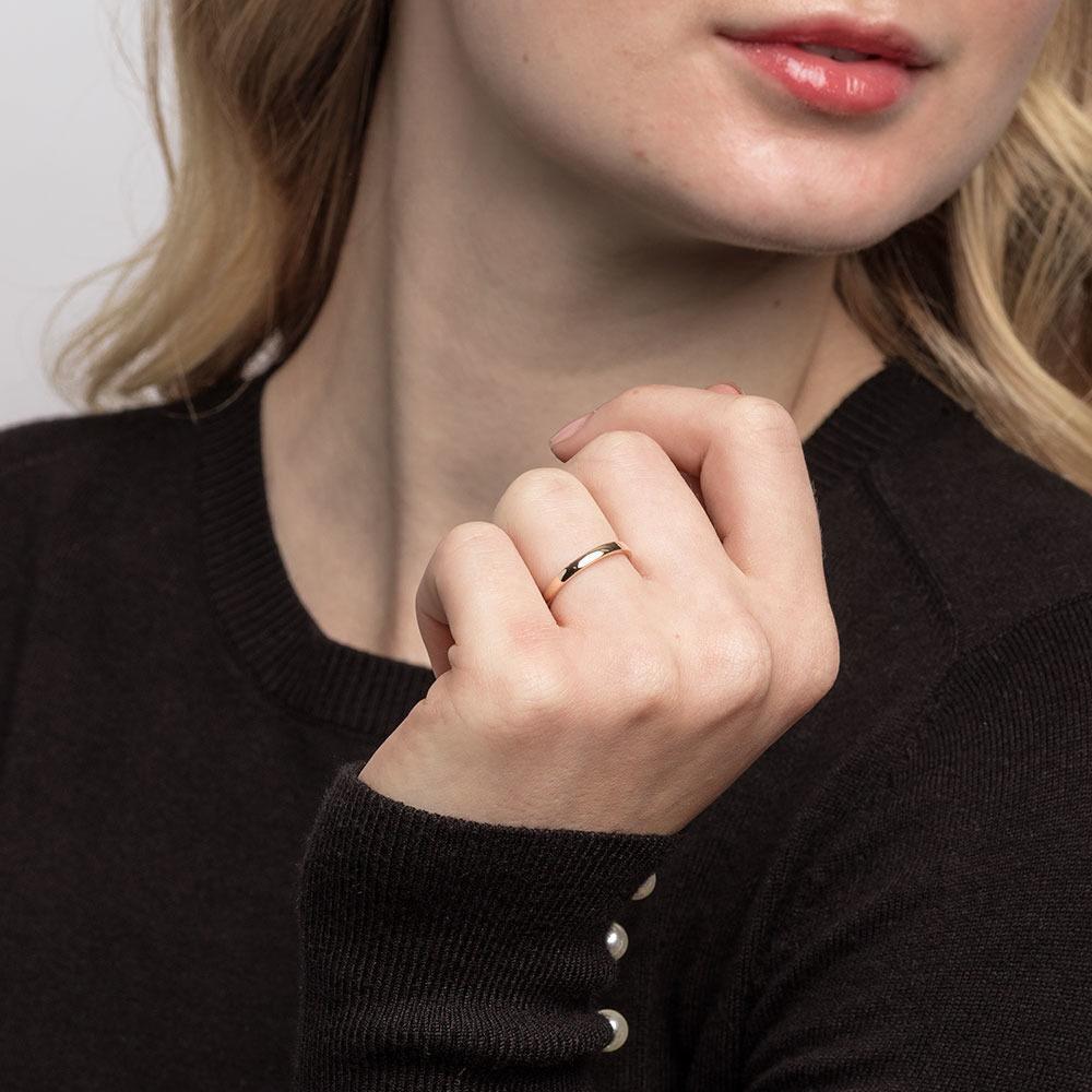 High Domed Wedding Band in 10ct Yellow Gold