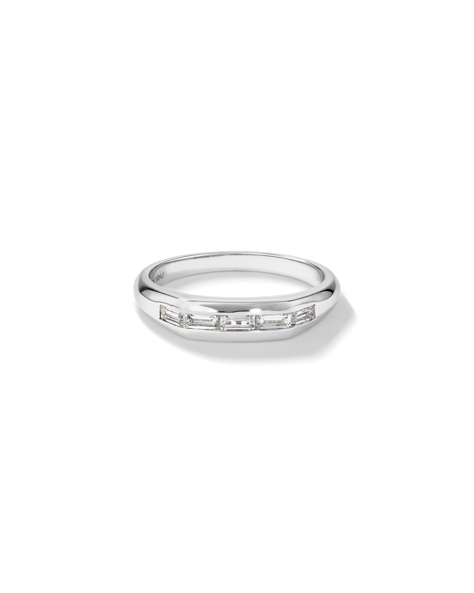 Baguette wedding band white gold shop
