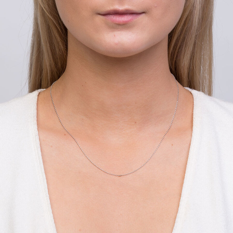 45cm (18") Belcher Chain in 10ct White Gold