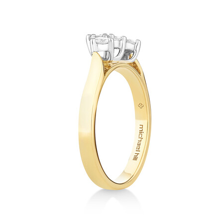 Wedding Band with 1/4 Carat TW of Diamonds in 10kt Yellow & White Gold Wedding Band with 1/4 Carat TW of Diamonds in 10kt Yellow & White Gold