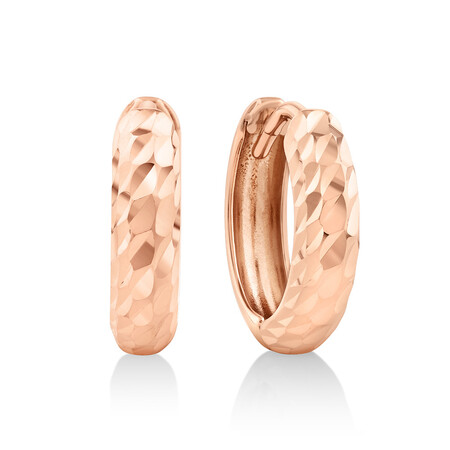 13mm Huggie Earrings in 10kt Rose Gold