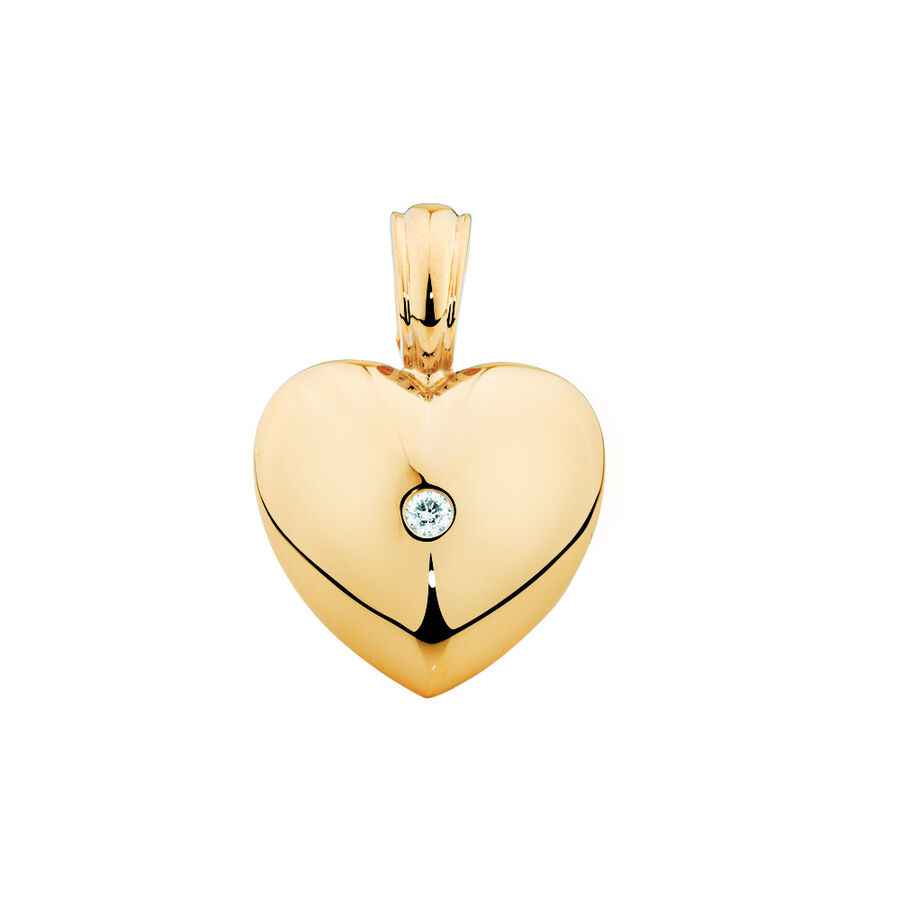 Enhancer Pendant with Diamonds in 10ct Yellow Gold
