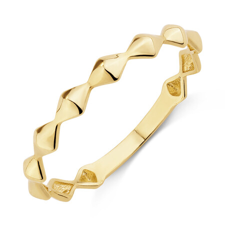 Edge Ring in 10kt Yellow Gold