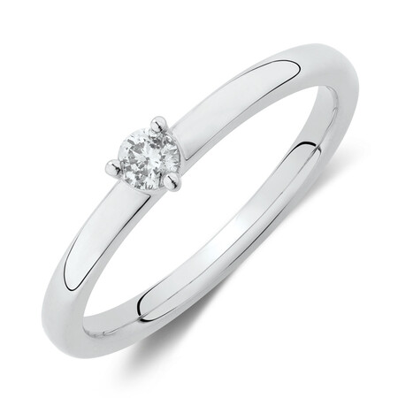Stacker Ring with Diamonds in Sterling Silver Stacker Ring with Diamonds in Sterling Silver