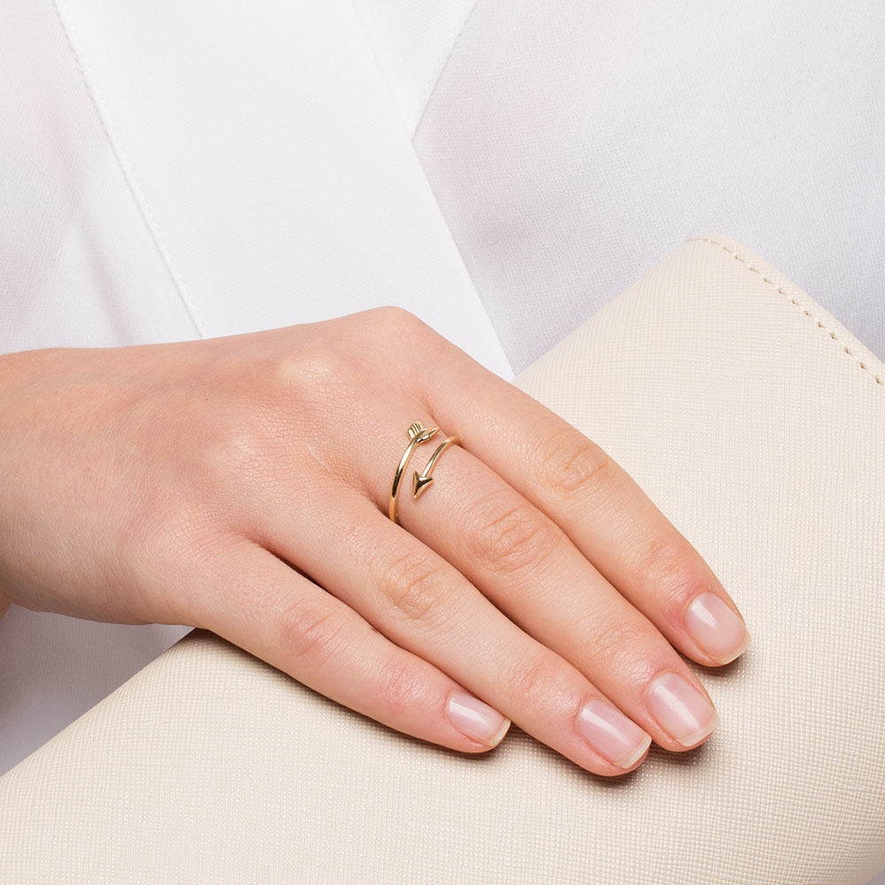 Arrow Wrap Ring in 10ct Yellow Gold