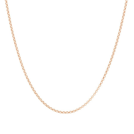60cm (24") Hollow Belcher Chain in 10kt Rose Gold