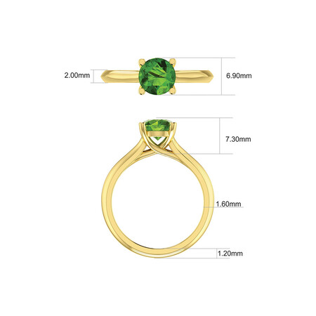 Ring with Peridot in 10ct Yellow Gold Ring with Peridot in 10ct Yellow Gold