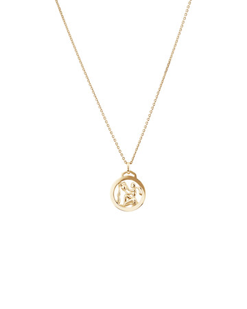 Aquarius Zodiac Pendant with Chain in 10ct Yellow Gold Aquarius Zodiac Pendant with Chain in 10ct Yellow Gold