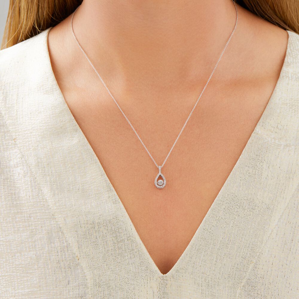 Everlight Pendant with 0.20 Carat TW of Diamonds in Sterling Silver