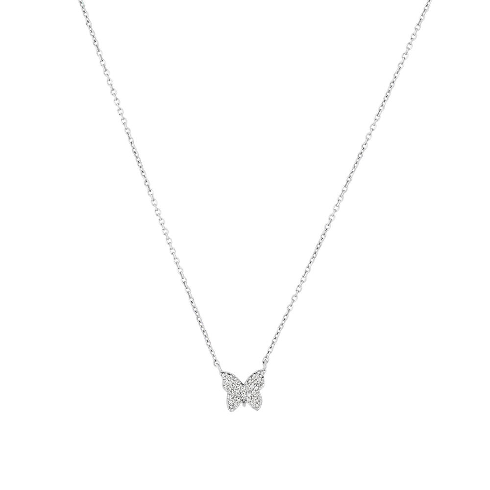 Butterfly Necklace with Diamonds in 