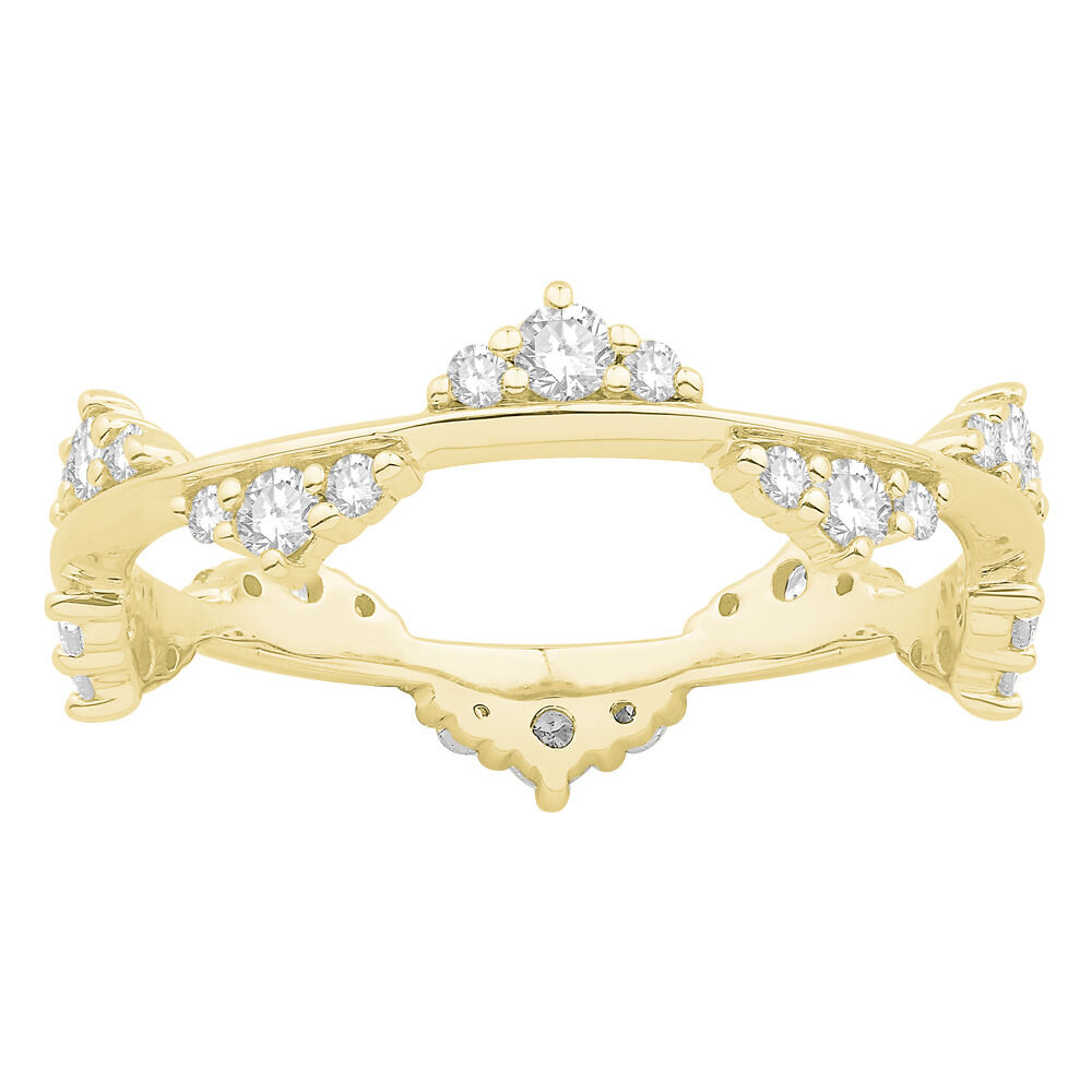 Ring with 0.50 Carat TW of Diamonds in 10ct Yellow Gold