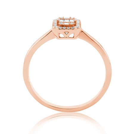 Promise Ring with 0.15 Carat TW of Diamonds in 10ct Rose Gold Promise Ring with 0.15 Carat TW of Diamonds in 10ct Rose Gold