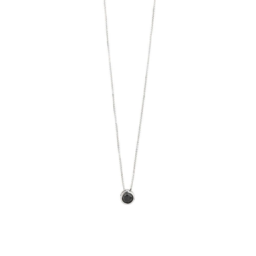 Pendant with Black Cubic Zirconia in Sterling Silver