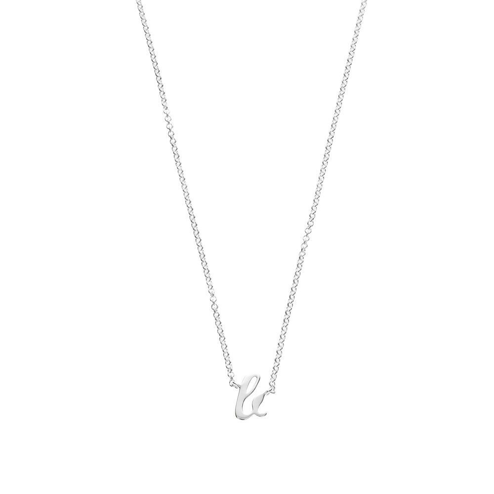 B Initial Pendant in Sterling Silver