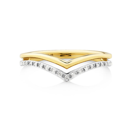 Wedding Band with Diamonds in 10kt Yellow & White Gold Wedding Band with Diamonds in 10kt Yellow & White Gold